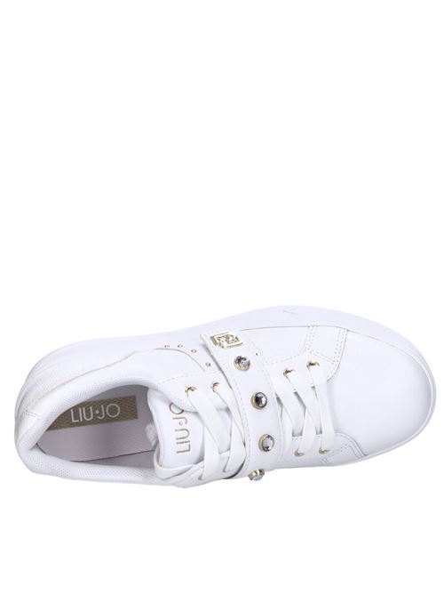 Sneakers in pelle ed ecopelle LIU JO | SELMA 05 CALF LEATHERBIANCO-ORO